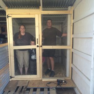 My hubby and me in the coop. : )