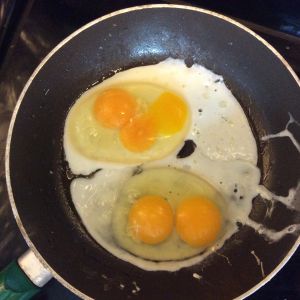 Two double yolkers