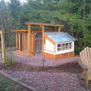 Working on landscaping.
