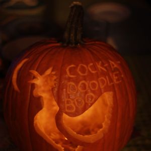 Our pumpkin is carved :)