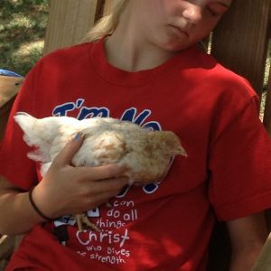 She just loves her birds.