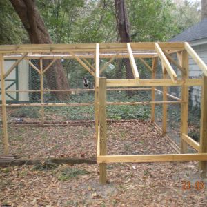 This is the girls run, the coop was just being built at the time
