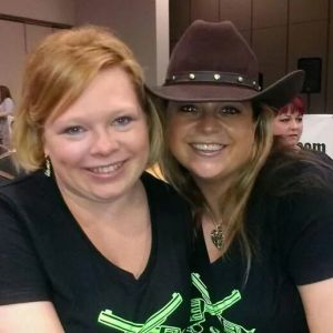 My best friend in life and my "Derby wife" lol, Amy and I at a bout in OKC, 2013