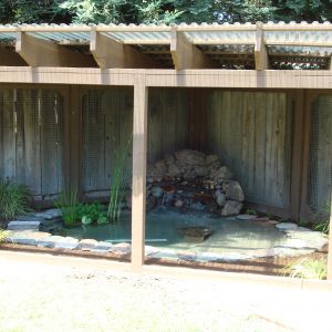 Our duckies' Aviary/Pond just before front screens are attached.