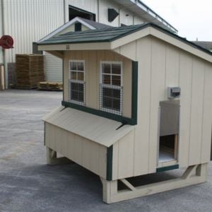 5 x 6 Chicken Coop with Painted LP SmartSide with automatic "Dusk-to-Dawn" door