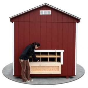 8 x 8 Chicken Coop - Easy Outside Nest Box Access