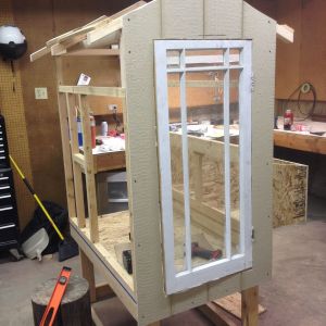 Roughing this 1902 window in, theres only 2 screws holding it up there but it fit and worked well/