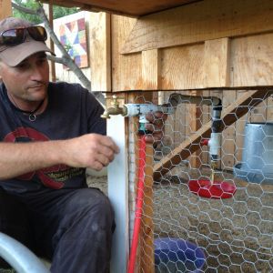 installing running water to the coop
