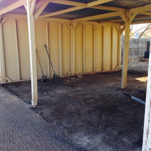 Beginning of the carport to chicken-port conversion