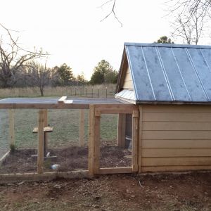 Side view of the coop right after we finished the run