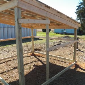 The last bits of framework and the door frame as well.