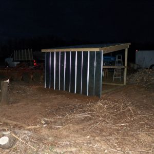 The first wall put up.