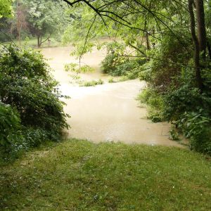 flooding on 6/15/15. looking down to Rugaber pond