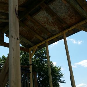 This is framed walls and roof of new coop