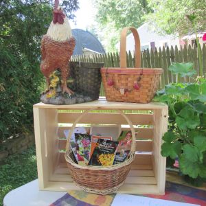 literature basket from the farmers market