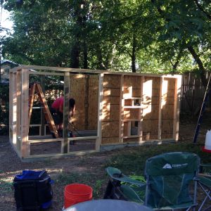 Putting up the interior walls 7/17/15