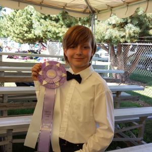 Daniel placed 2nd place overall for poultry showman, July 2015