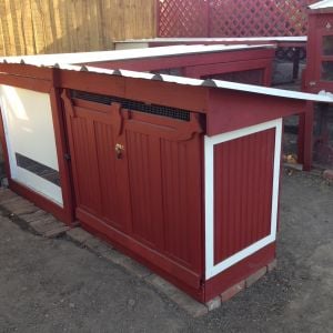 Here's their 2x4 coop, all finished.