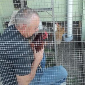 Hubby holding Ruby