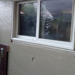pop-door installed and window in