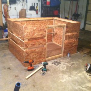 constructed it in my garage with just one screw in each corner. When I was ready to move it to the basement, all I had to do was remove one screw from each corner and carry one wall at a time.
