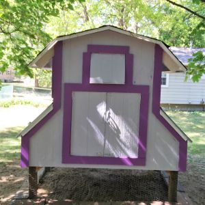 This is the back door to the coop and a window that can be left open for ventilation when needed.