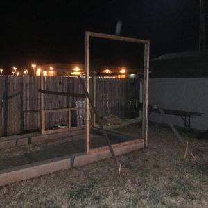 Had about an hour this evening and decided to start some framing. I was delayed be a foot of snow right after Christmas followed by a nasty bout of pneumonia!