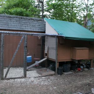 Thanks to husband the side was never painted. Now it will be difficult because of the fencing. Exactly why my plan was to paint everything beforehand. He didn't want to wait. The roof is on now. I just haven't taken any new pictures.