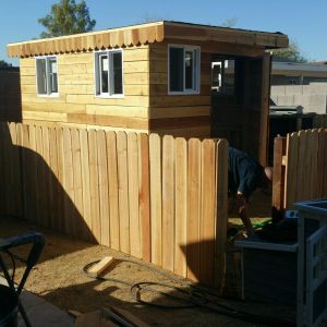 redwood/cedar fence