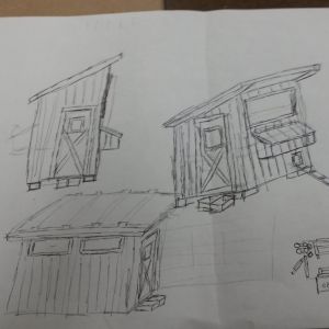 Drawing of how I wanted the coop.