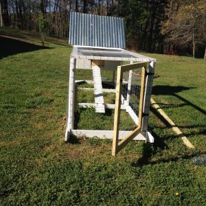 Chicken tractor my buddy and I built.