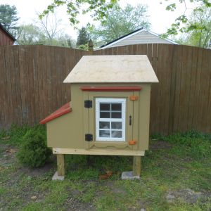 The basic house- moved out of the garage to complete on-site