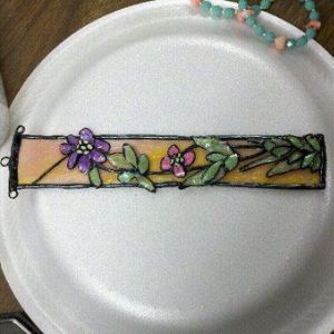 Faux stained glass pane made with polymer clay by me