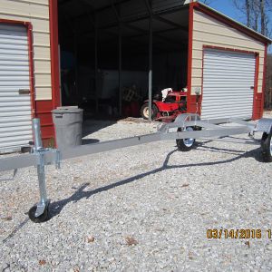 This is how I constructed my "Coop on Wheels". I stated with a used boat trailer and stripped it and painted it with aluminum paint. I also put on new rims and tires.