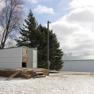 Mobile Chicken Coop and Barn in late February.