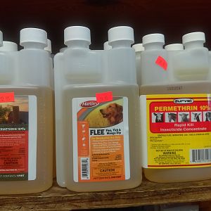 Permethrin Concentrate, Martin's on Left - Durvet on right