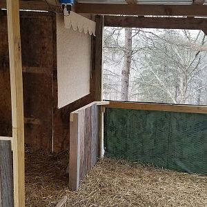 Temporary bedroom wall and sun-shade