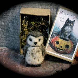 Mini wool owl-sold