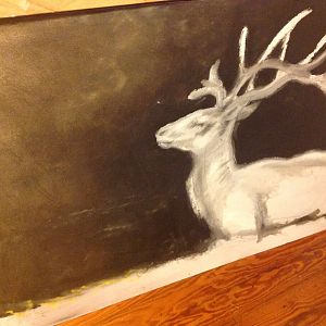 stag painting, start