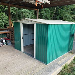 10' x 8' shed with opened doors