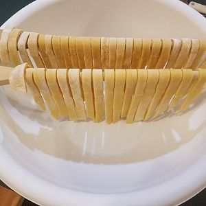 Hand rolled and cut fettuccine