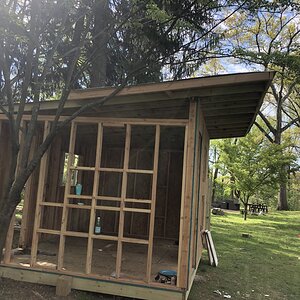 Framing and roofing the indoor coop