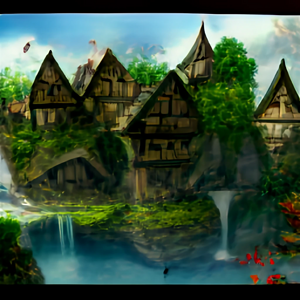 A beautiful fantasy village