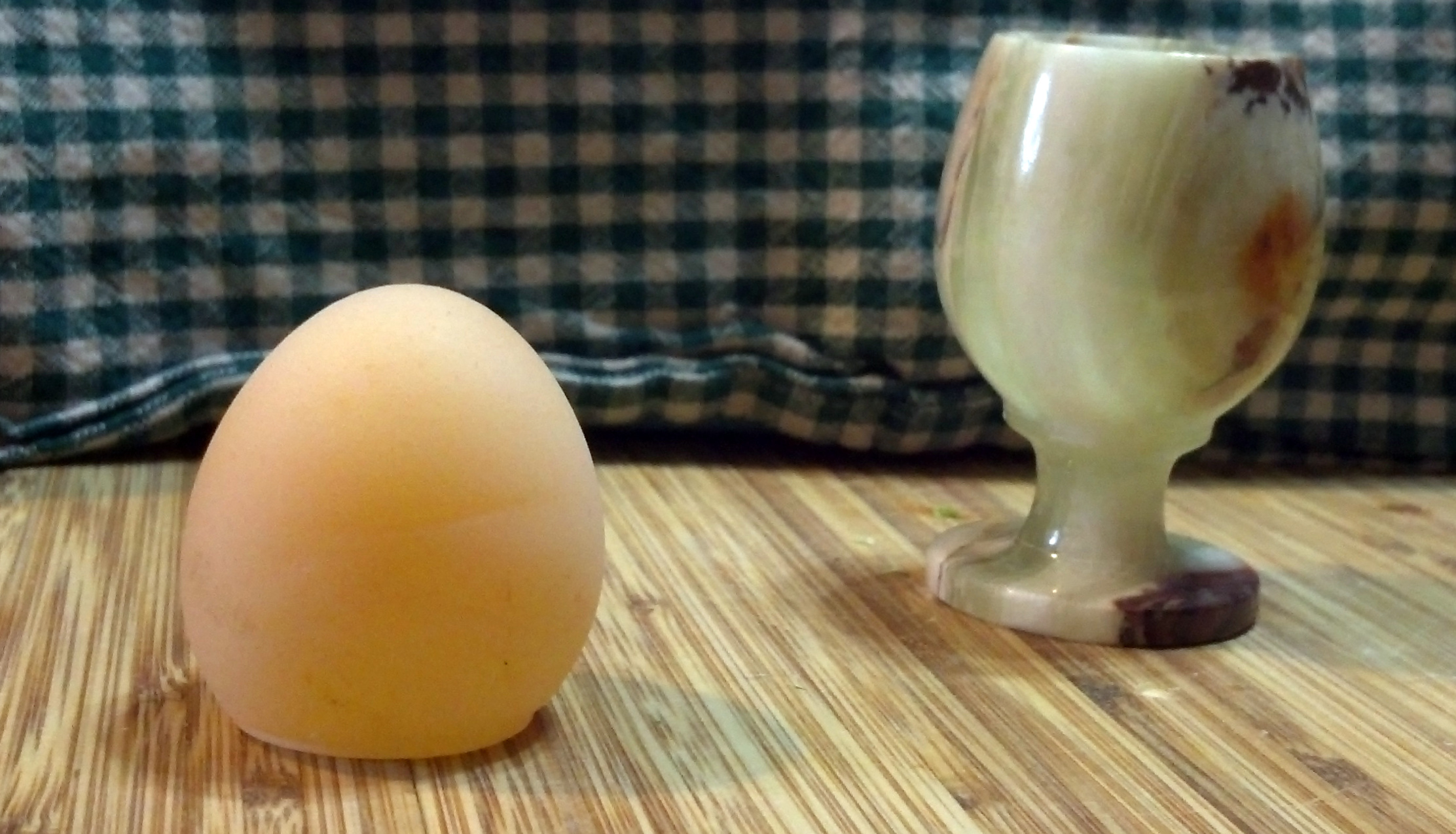 01/14/2014  I don't find a no shell egg very often...this one gave me a startle when I reached into the nest and wasn't expecting something soft in my hand! : D