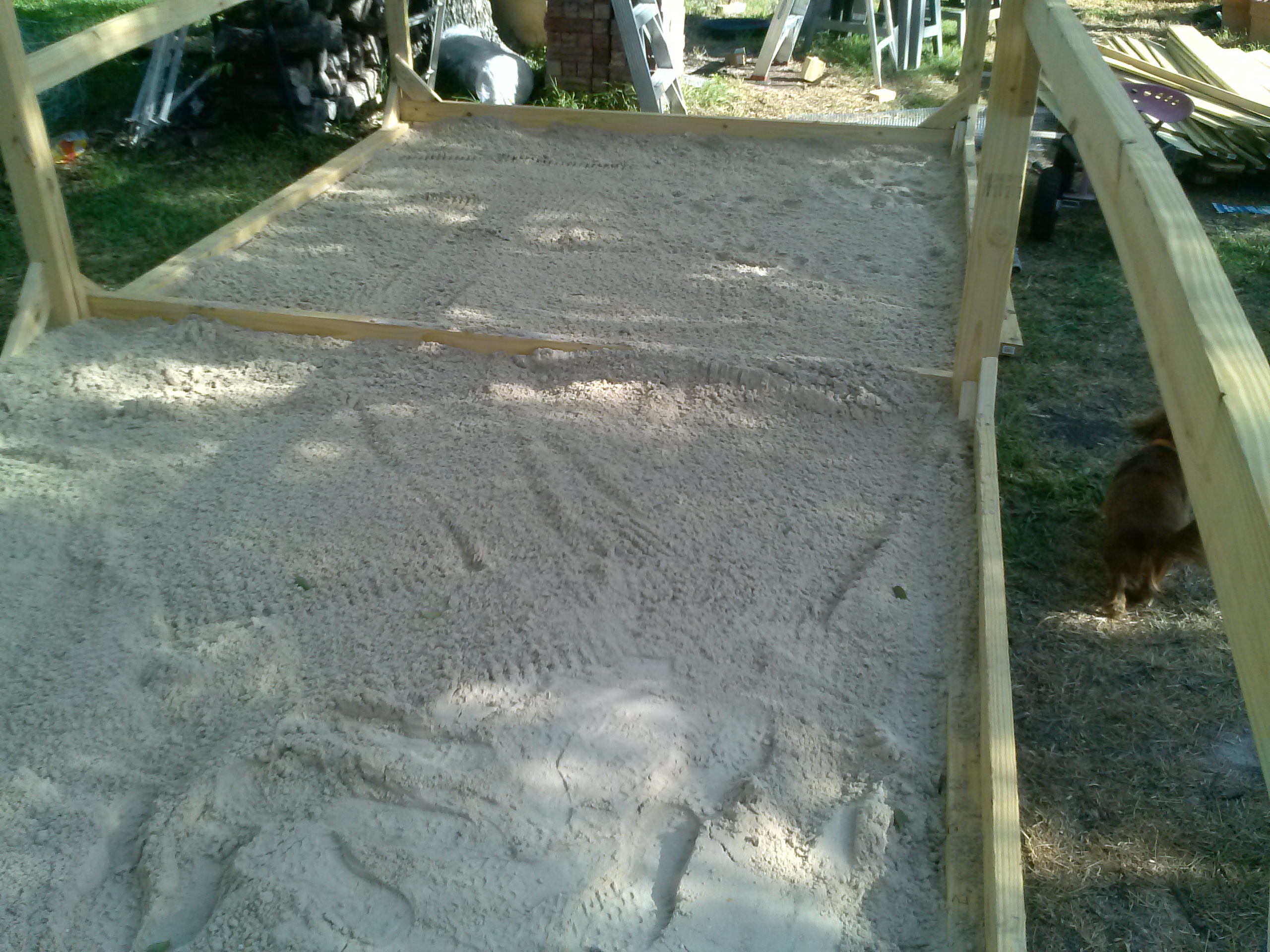 1.62 cubic yards of sand.