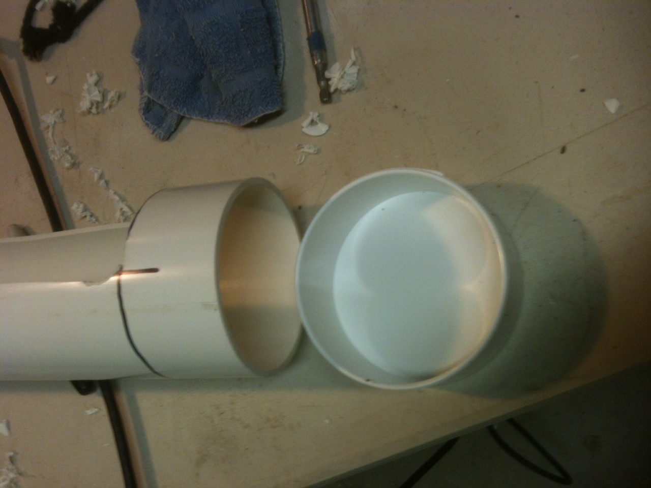 10. Glue the other end cap to the trough