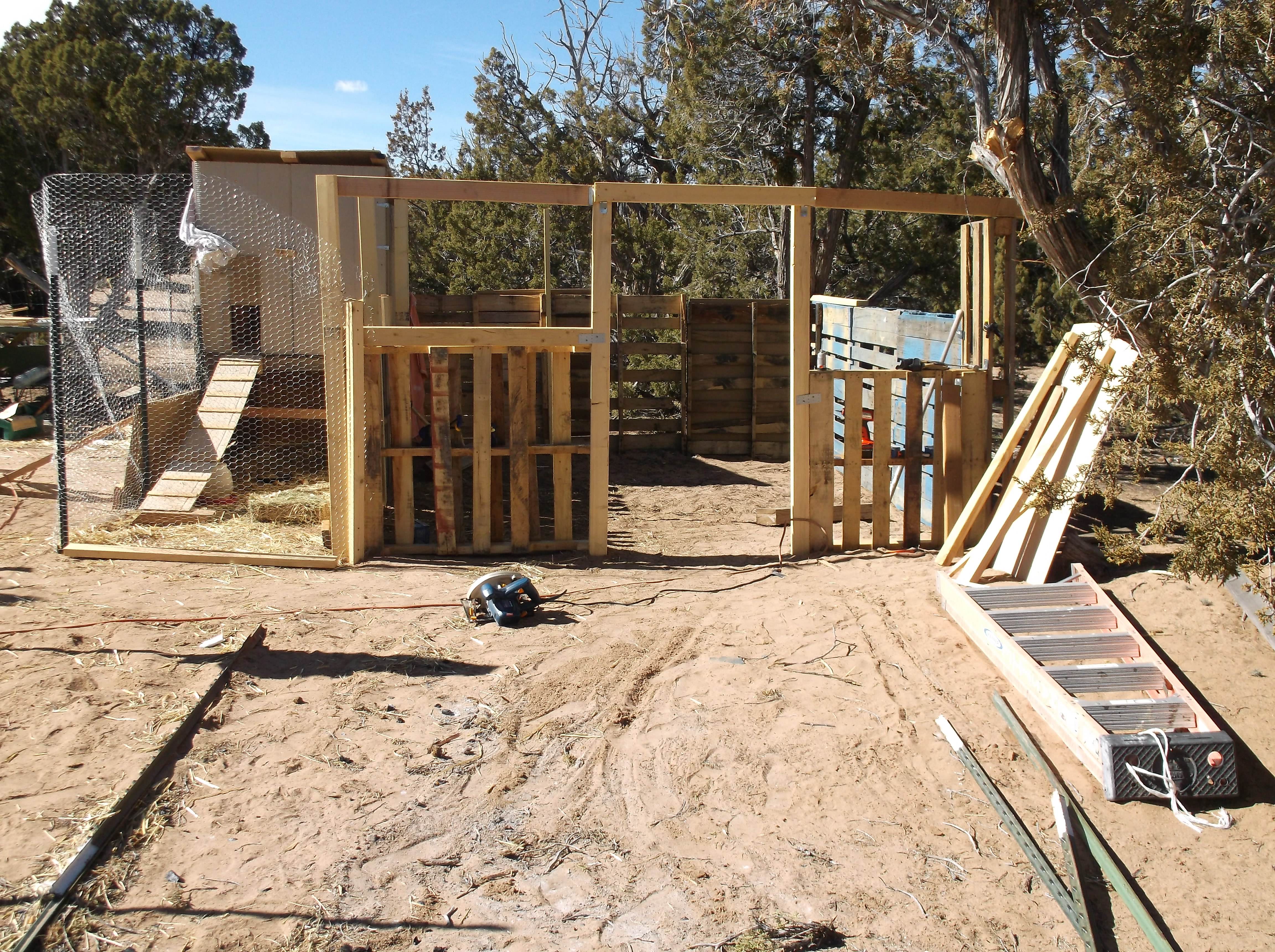 2/10/14 I moved the doorway on the coop I'm building from the left to the center.