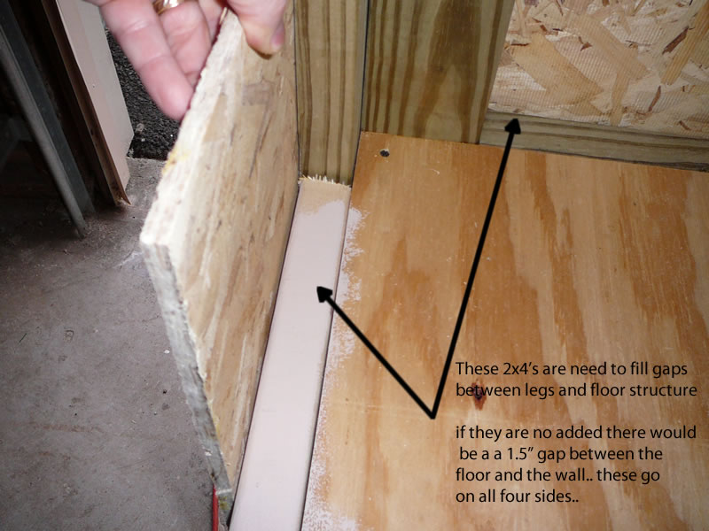 2x4's needed to make floor solid
