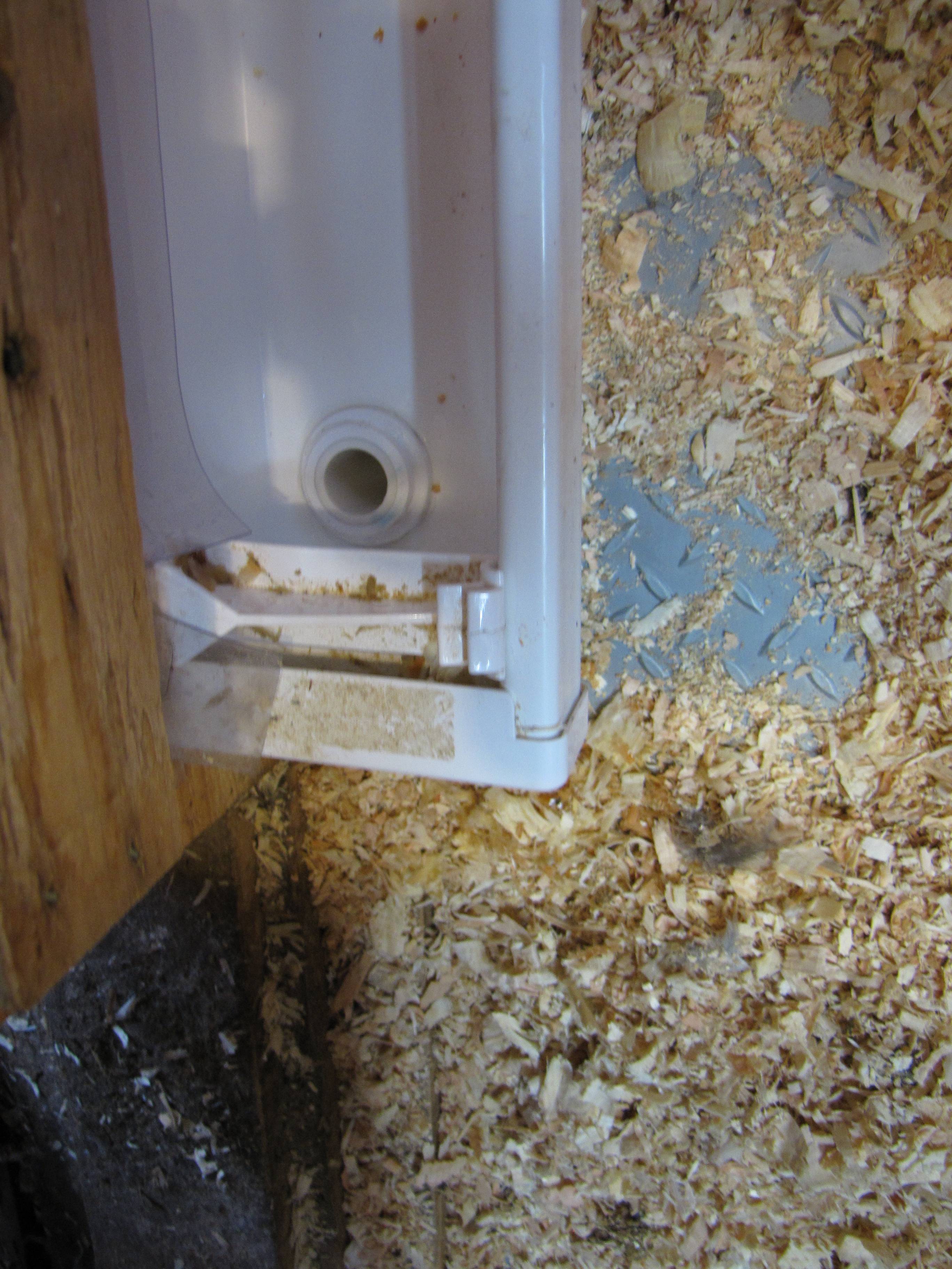 3/4" drain thru the floor