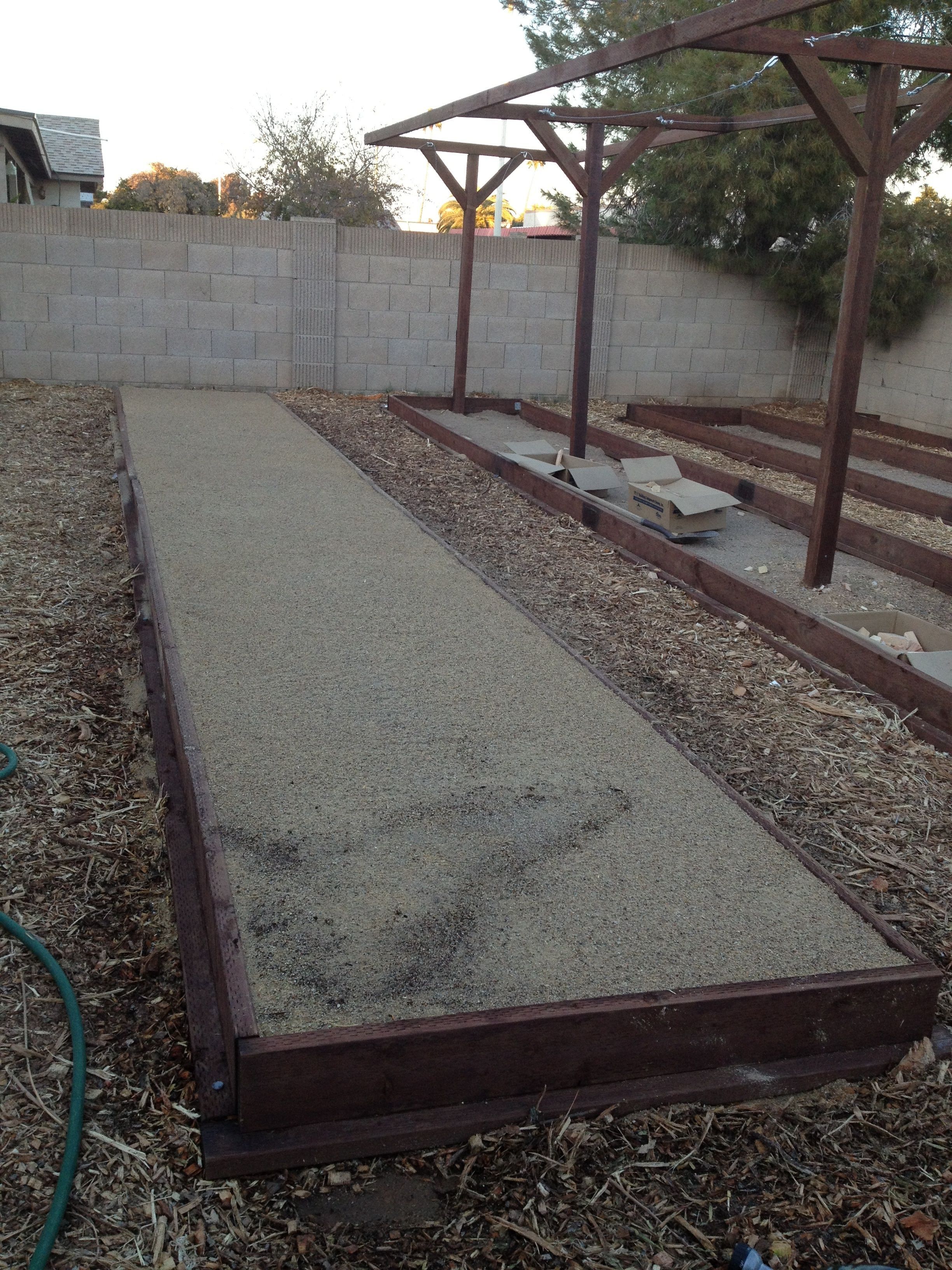 3'X30'X.6667' (8"). 80 cubic ft. +   That's a lot of  bedding.  Times 4.